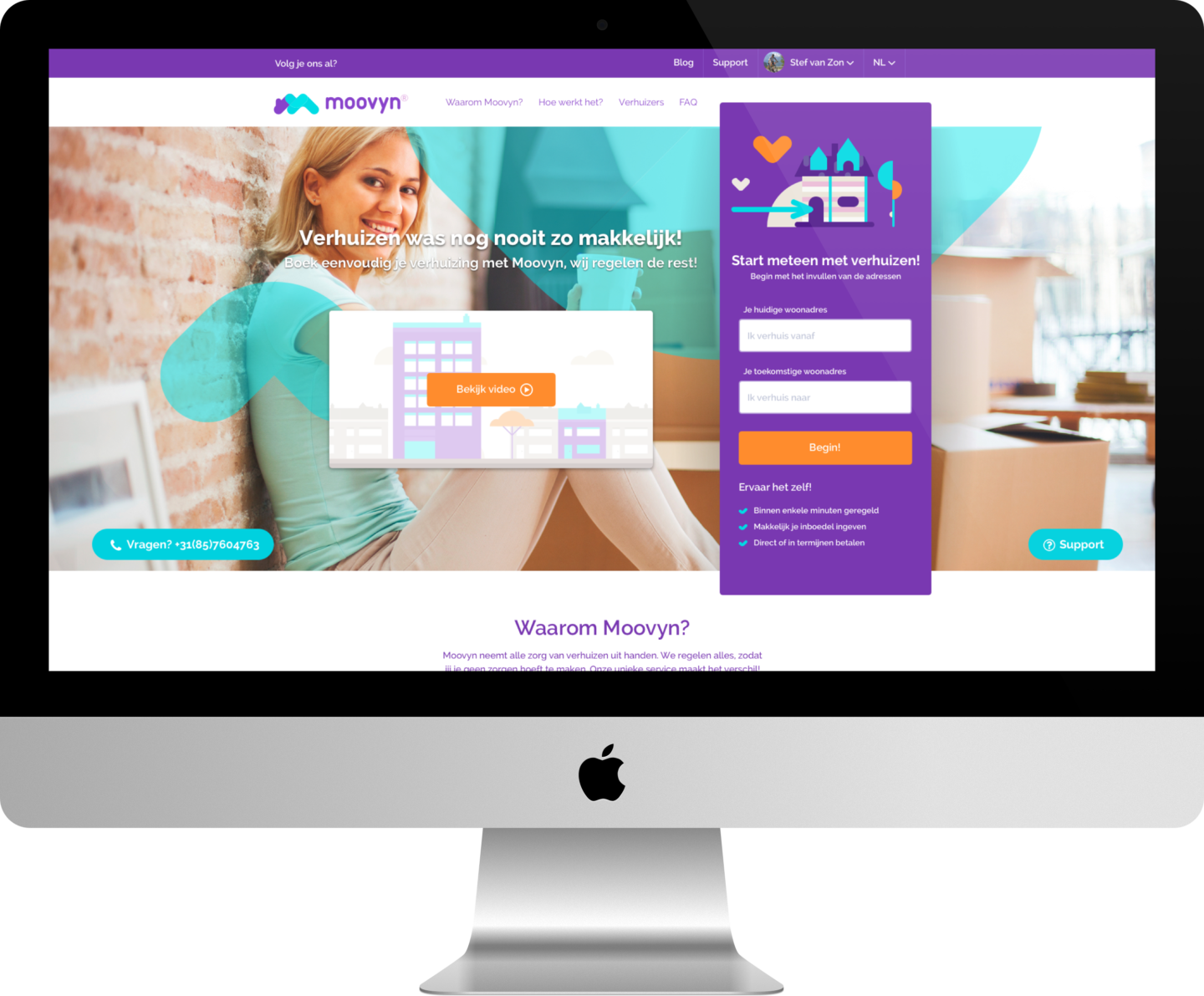 Moovyn homepage